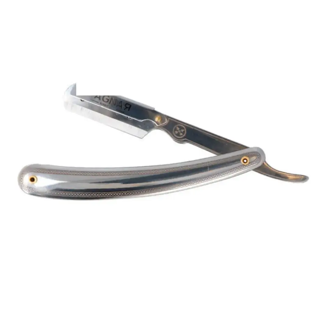 [397] Navaja de Afeitar Ragnar media hoja color plata
