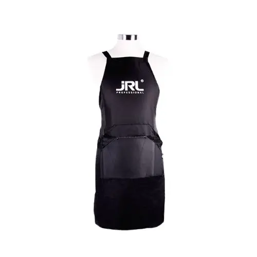 Delantal barbero impermeable JRL negro bolsillo