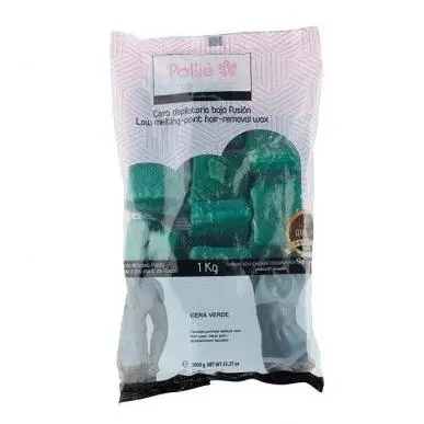 Cera caliente Pollié baja fusión verde premium 1.000g