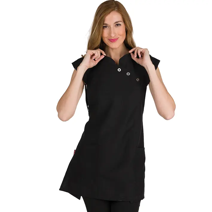 [1759] Estola cuello mao con botones talla única negro