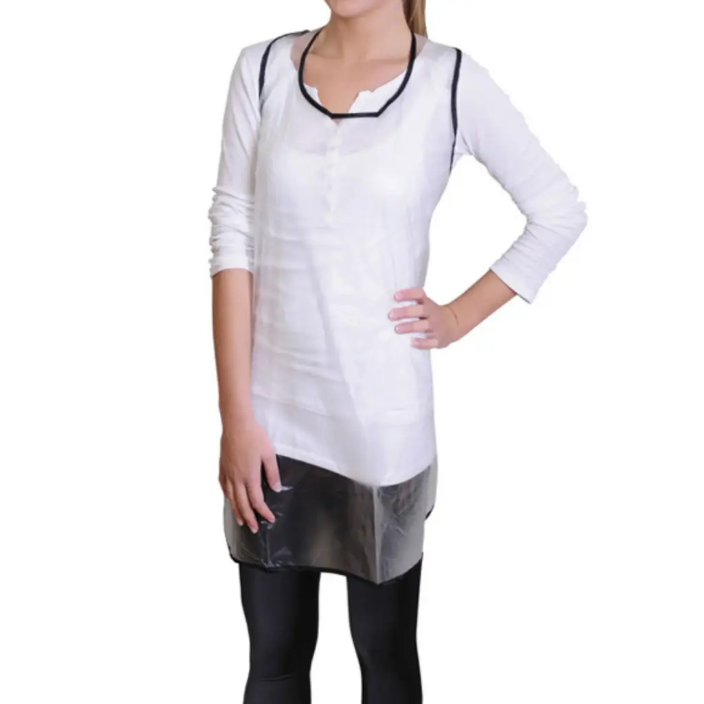 Delantal transparente impermeable PVC flexible 73x63cm