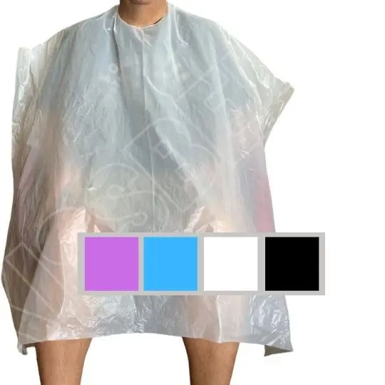 Capa desechable barbería larga 1.10 x 1.30cm negro