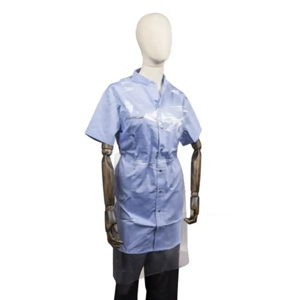 Delantal plástico transparente 107x61cm bolsa 50 unidades