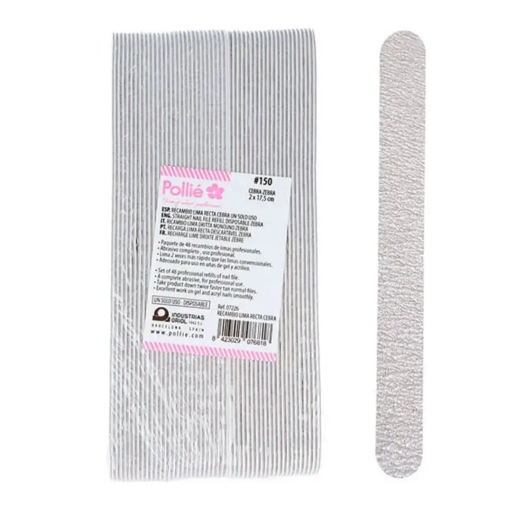 [1508] Recambio Lima recta zebra 150 pack 48 unidades