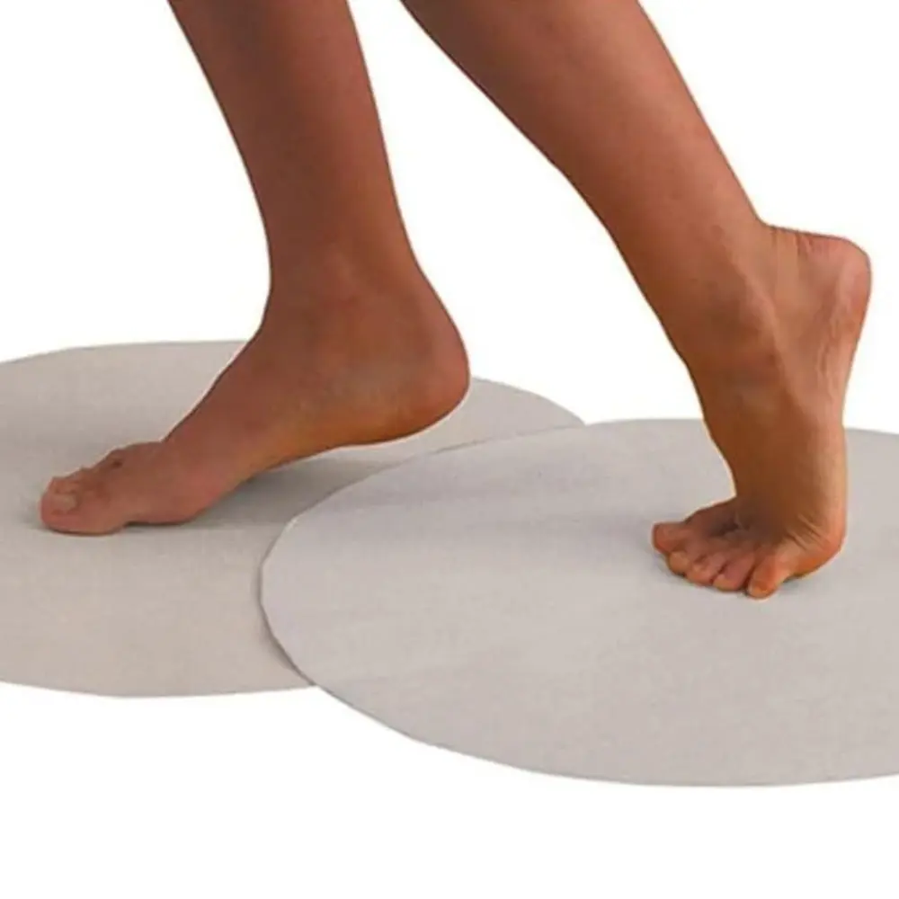 Alfombrilla circular desecha TNT blanca 50 ud 50Ø