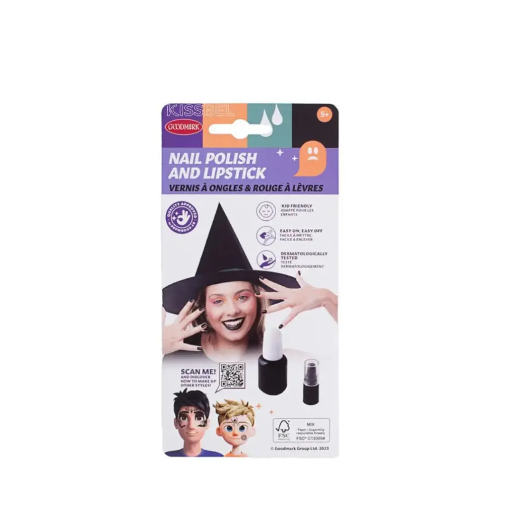 [1081] Halloween Labial + esmalte negro bruja