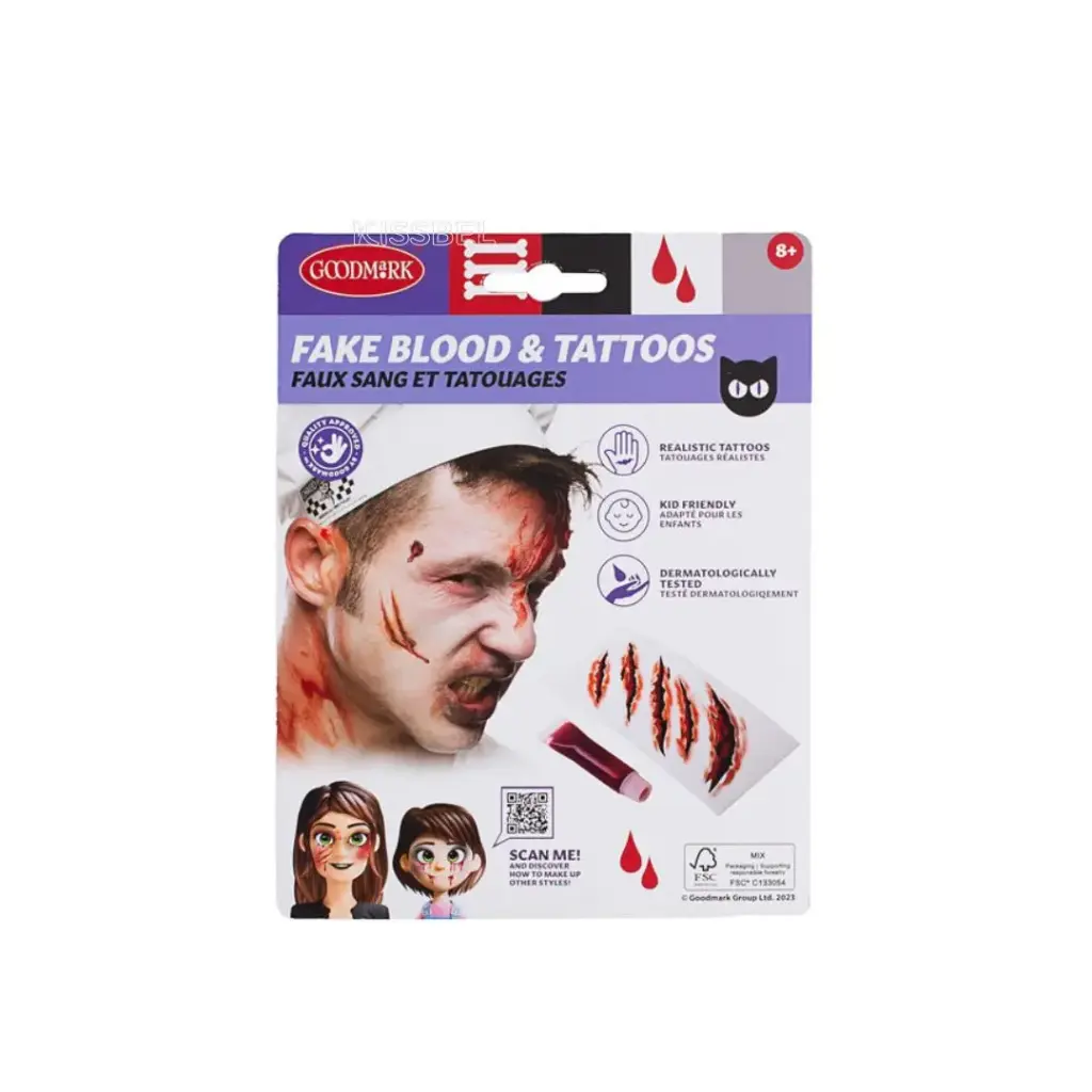 [1082] Tattoo Halloween heridas con sangre falsa