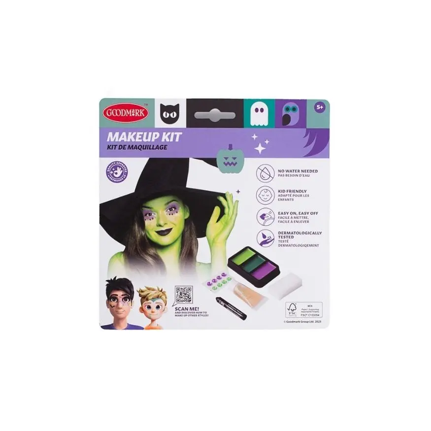 [1086] Kit maquillaje Halloween de bruja glamour