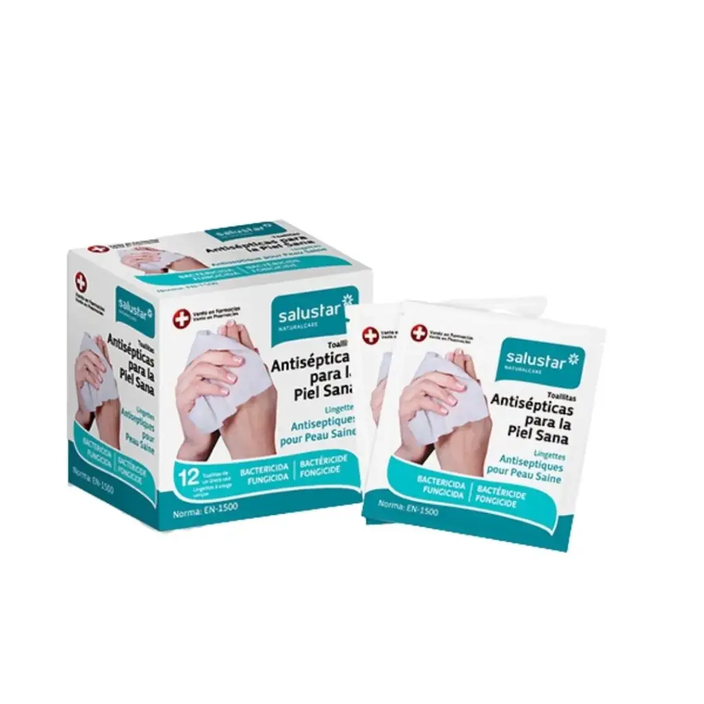 [1455] Toallitas antisépticas fungicidas bactericidas 12 unidades