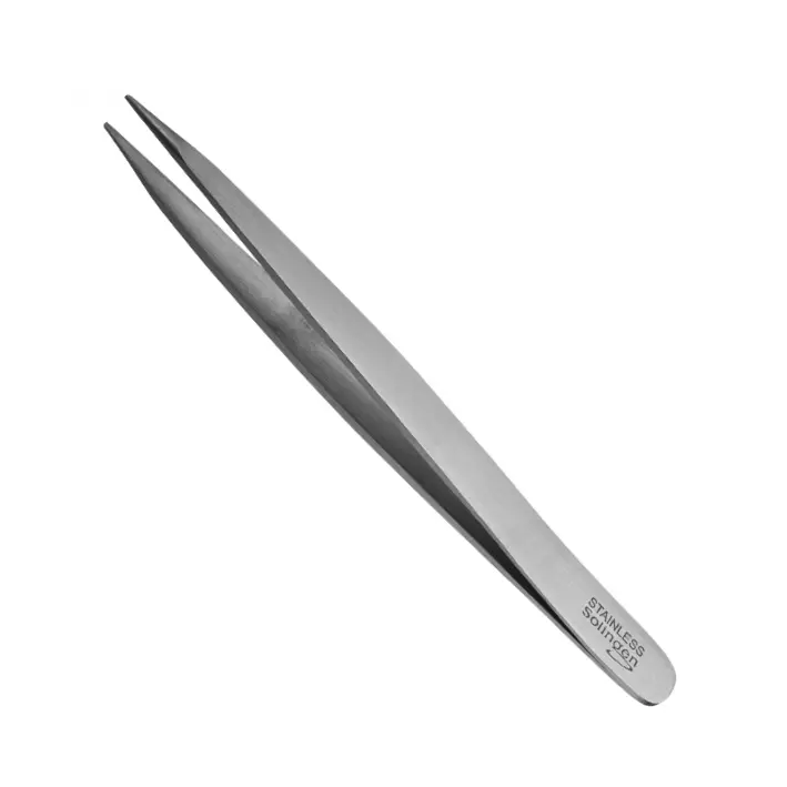 Pinza de depilar acero inoxidable 9,5cm punta fina