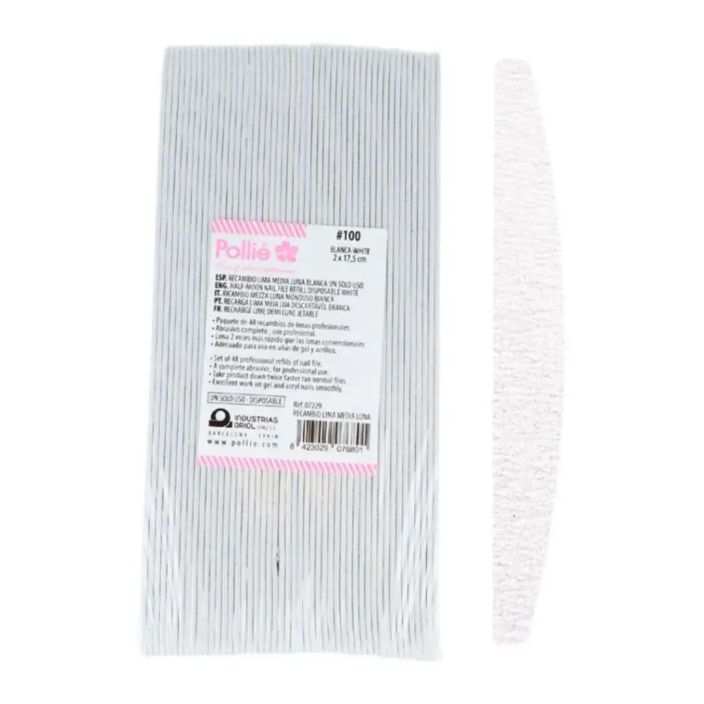 [694] Recambio Lima media luna blanca 100 pack 48 unidades