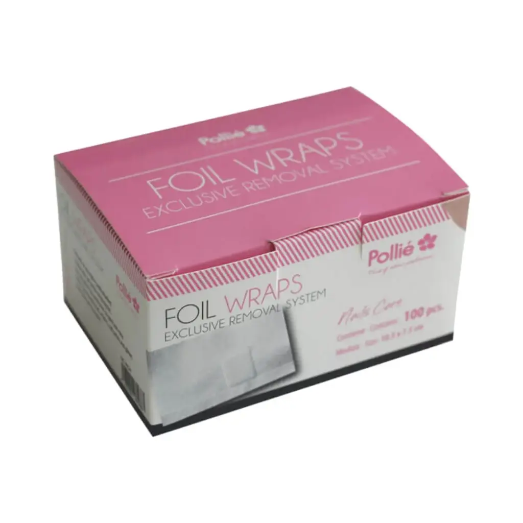 Lámina aluminio envolvente retirar esmalte 100 unidades