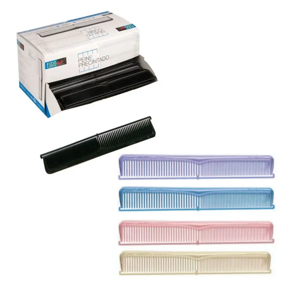 Dispensador peines de un solo uso caja 100 unidades colores