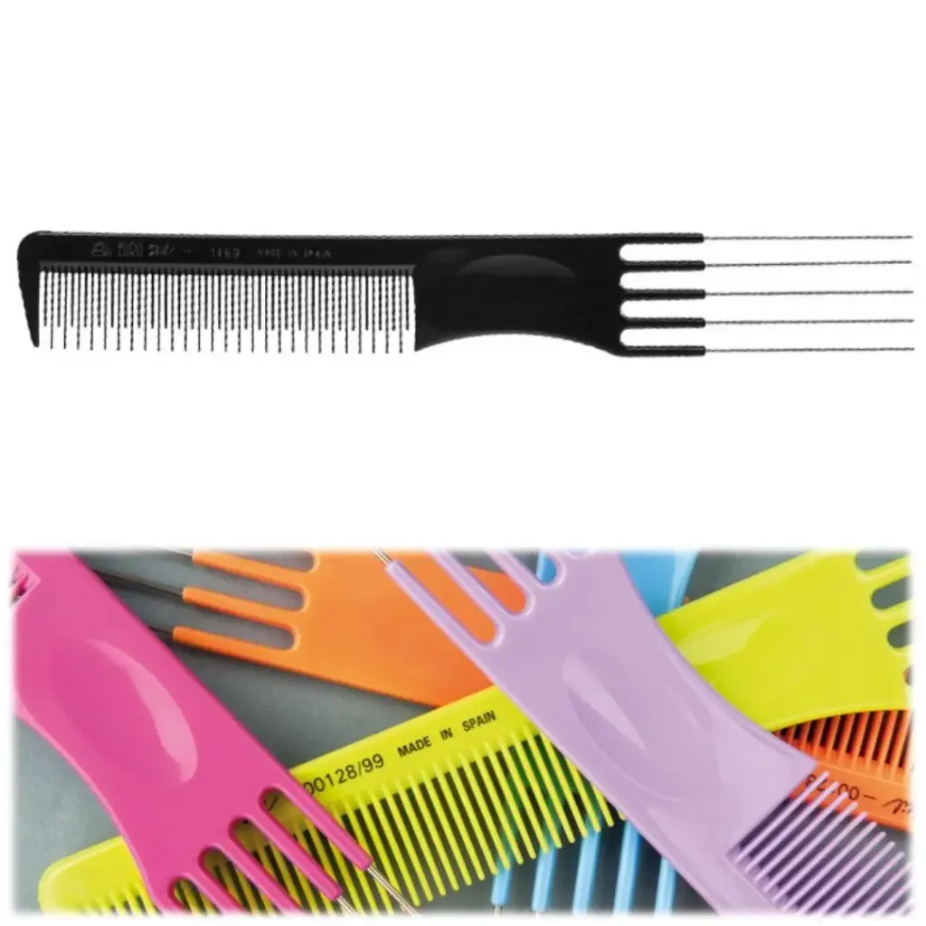 [1513] Peine Ahuecador Eurostil púas metálicas colores