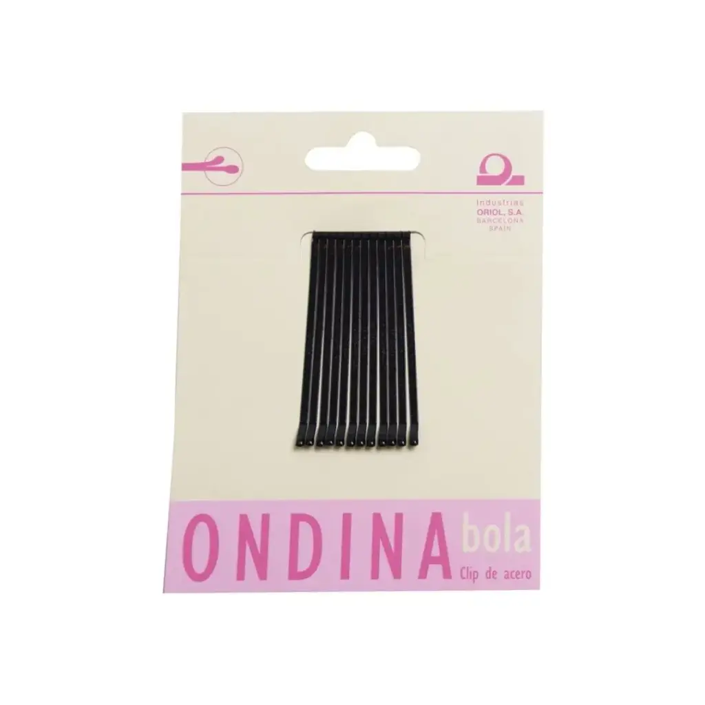 Clips de acero con bola negros 50mm pack 12 unidades