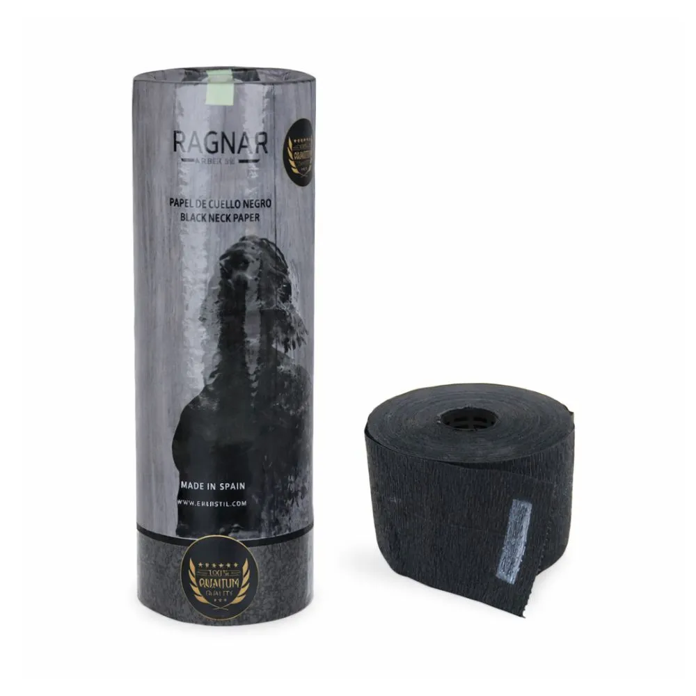 [1404] Papel cuello elástico negro 5x80 servicios Ragnar