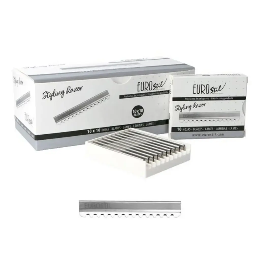 [1658] Cuchilla de rebajar styling razor Eurostil 10 unidades