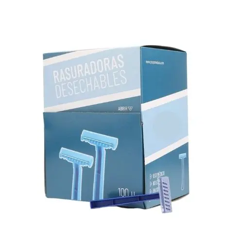 Cuchilla de rasurar desechable 1 hoja caja 100 unidades