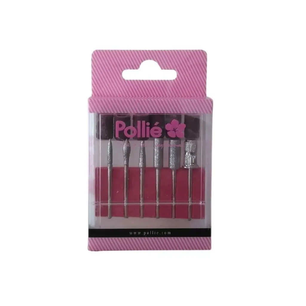 [1514] Kit 6 accesorios + 6 esmeriles Pollié