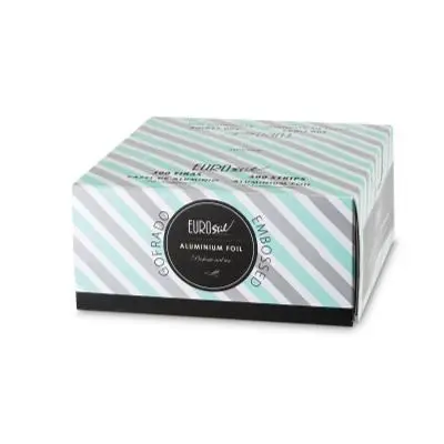 [1818] Papel Aluminio gofrado tiras 27x12cm caja 300ud